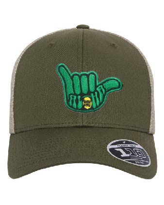 Flexfit Adult 110 Adjustable Mesh Cap - Olive Grn/ Khaki